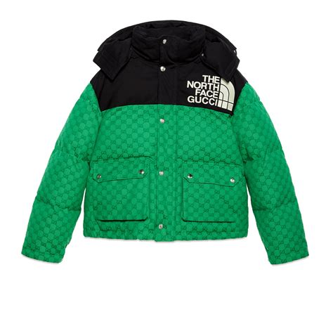 north face green gucci jacket|north face x gucci outlet.